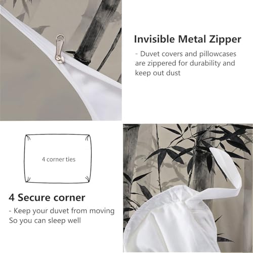 Duvet Cover Queen size with 2 Pillow Shams - 100% Microfiber Abstract