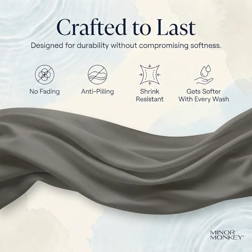 King Sheet Set 1000 Series Egyptian Cotton, 16" Deep Pocket, Charcoal