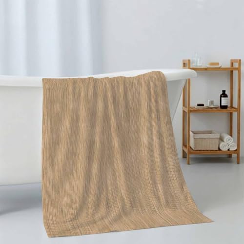 Bath Towels Set of 3 Khaki Linen Weave Bath Towel Hand Towel Washcloth