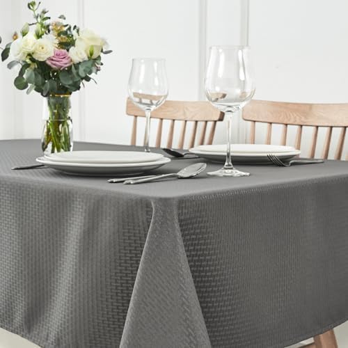 maxmill Square Jacquard Tablecloth Waterproof Spillproof Wrinkle