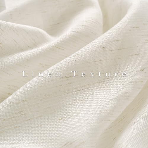 NICETOWN Sheer Linen Curtains 63 Inch Length for Bedroom Living Room 2