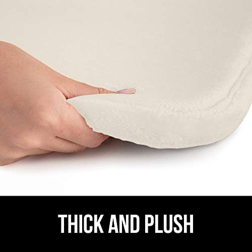 GORILLA GRIP Memory Foam Bath Rug and Waffle Shower Curtain, Bath Rug