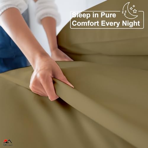 ARlinen 4 PC RV Bunk Sheet Set 48 x 75, Fits RV Mattress 10-Inch Deep