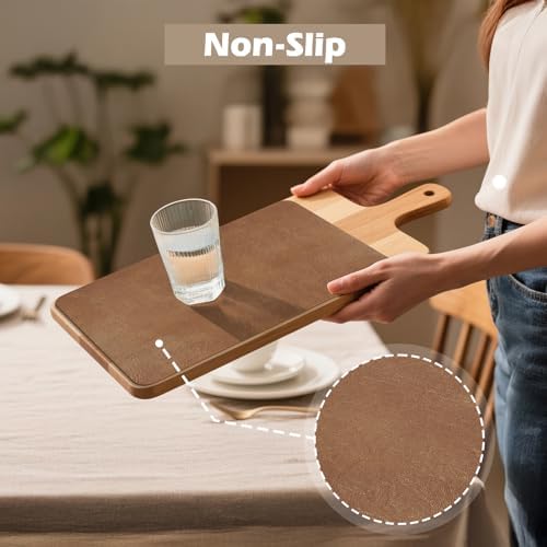 Aofmee Faux Leather Placemats Set of 6 - Waterproof - Wipeable