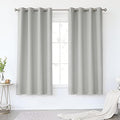 KEQIAOSUOCAI Light Gray Blackout Curtains 63 Inches Long for Living