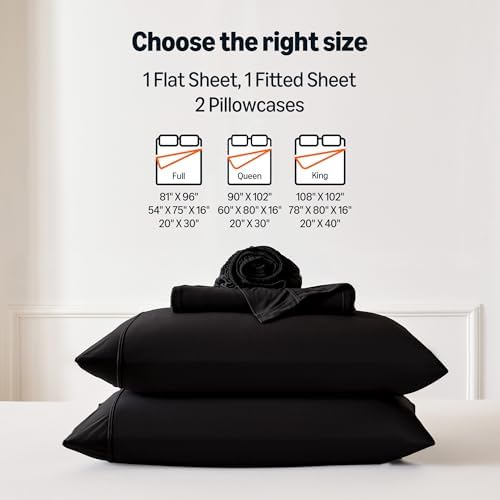 Amazon Basics Jersey Knit 4-Piece Sheet Set, Wrinkle Free and Easy