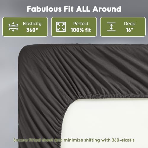 SONORO KATE 100% Egyptian Cotton Sheets King Size,600 Thread Count