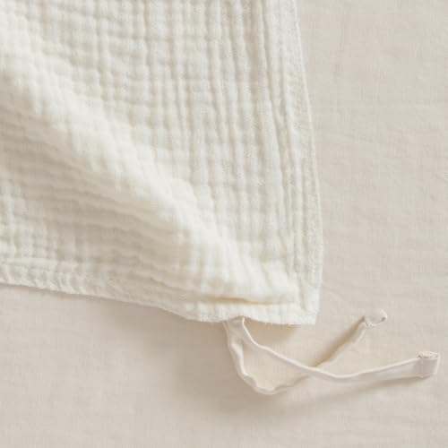 Levtex Home - Muslin Cream Duvet Set - Twin Duvet Cover (68x88in) and