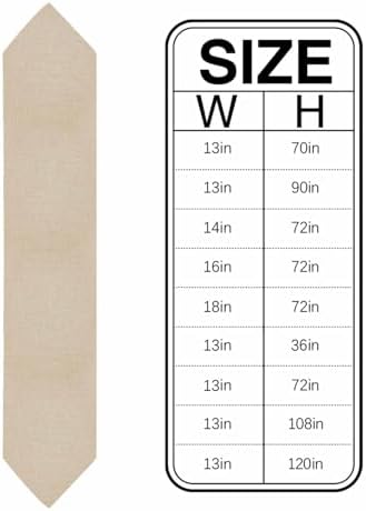 Vintage Cream Table Runner Linen Burlap Table Runner 108 Inches Long