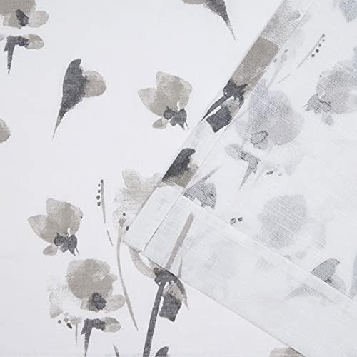 Nicole Miller La Petite Fleur Hidden Tab Top Curtain Panel, Taupe