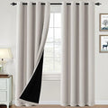 H.VERSAILTEX Oatmeal Blackout Curtains for Bedroom Thermal Insulated