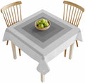 Square Tablecloth, Gray Gradient Color Block Waterproof Table Cloth