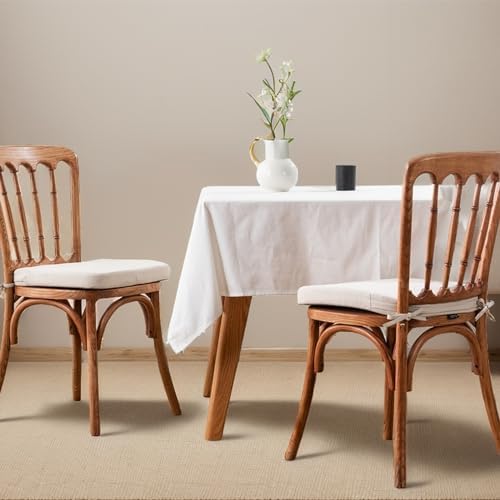 Battilo Chair Cushions for Dining Chairs, 16"x16"x2", Set of 2, Beige