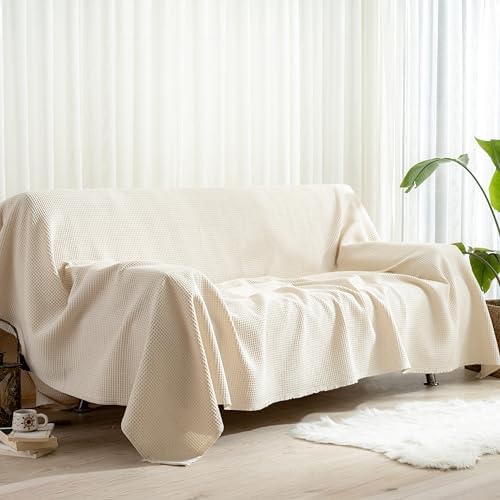 100% Turkish Cotton Waffle Blanket Cal King - Cozy, Airy, Lightweight