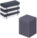 Homaxy Premium Cotton Kitchen Towels(16" x 26", 6 Pack), Dark Grey and