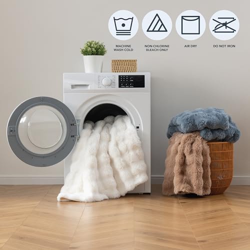 Berkshire Faux Fur & Velisse Reversible Blanket - Ultra Soft Plush