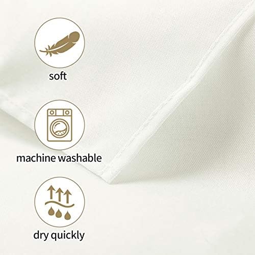 Ascoza 2pack 60x102 Inch Ivory Rectangular Tablecloth 6 Feet Table