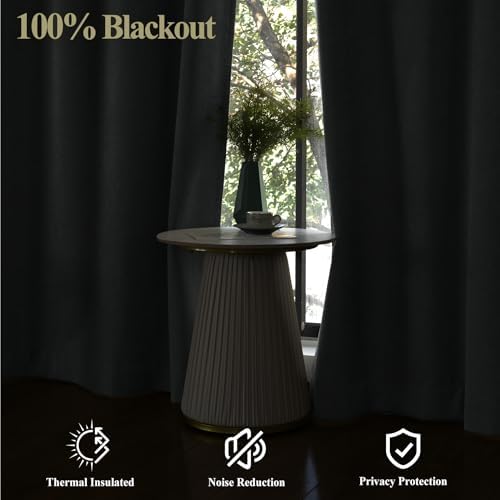 Frelement Full Blackout Curtains for Bedroom Living Room Thick