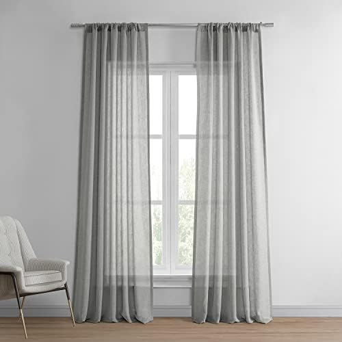 HPD Half Price Drapes Solid Sheer Curtains For Living Room Linen