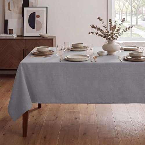 H.VERSAILTEX Linen Textured Table Cloths 60 x 120 Inch Premium Solid