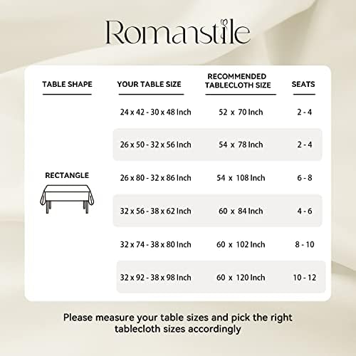 Romanstile Spring Rectangle Tablecloth - Waterproof and Wrinkle
