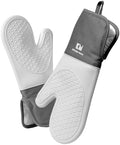 Kitchen Mama UltraShield Silicone Oven Mitts, Metal Gray