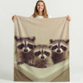 Modern Blanket, Beige Brown Throw Blanket, Minimalist Bathroom Animal