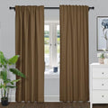 Fcosie 42" Wx120 L Rod Pocket Back Tab Blackout Curtains for Living