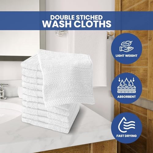 Linteum Textile Luxury Bath Towel Set 6 Piece White – 100% Cotton