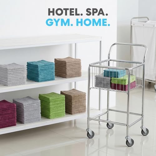Simpli-Magic Cotton Wash Cloths 12"x12" (50 Pack) – Highly Absorbent