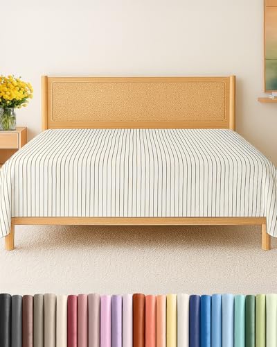 Queen Flat Sheet - Single Top Flat Sheet Only - Cooling - Beige
