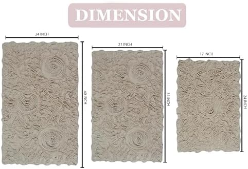 Home Weavers Modesto Collection 100% Cotton Tufted Bath Rugs, Extra