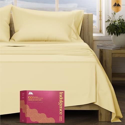 Mayfair Linen 1200 Series Full Size Sheets, 17" Deep Pocket, Beige