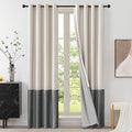 BULBUL 100% Full Blackout Velvet Curtains,108 inches Long Cream Ivory
