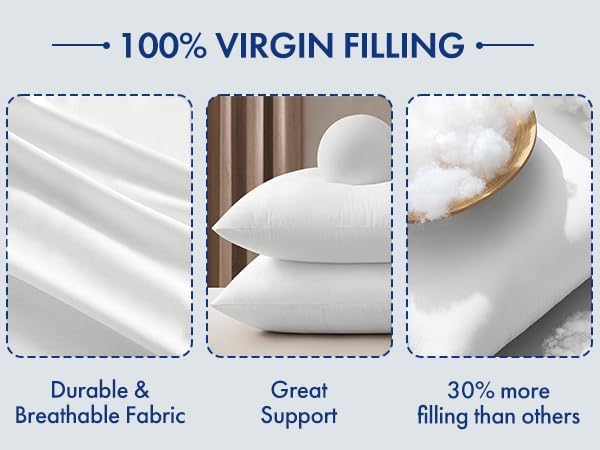 MIULEE 20x20 Inch Pillow Inserts Pack of 4 - Textured Woven Fabric