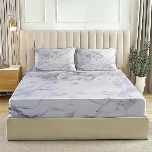 Fitted Sheet 3 Pieces Twin XL Size Sheets with Deep Pocket Fitted