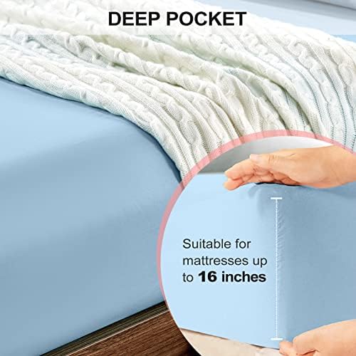 FreshCulture California King Fitted Sheet Only - Hotel Quality Fitted