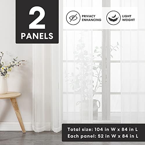 Regal Home Collections Solid Lightweight Voile Sheer Curtains - Rod