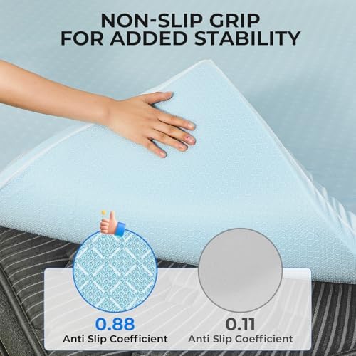 OhGeni3 Inch Cooling Queen Size Gel Memory Foam Mattress Topper