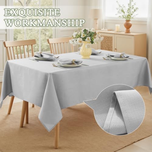 SASTYBALE Rectangle Table Cloth Textured, 60" x 120", Grey