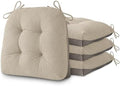 AddGrace Dining Chair Cushions Set of 4 Non-Slip 18"x16"x3" Cream