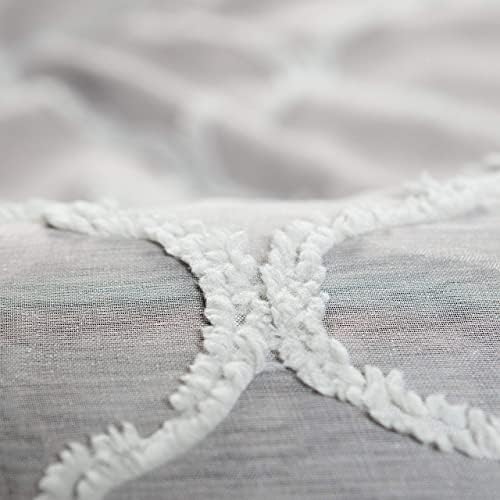 Chanasya Premium 2-Panel Moroccan Embroidered Grommet Textured Sheer