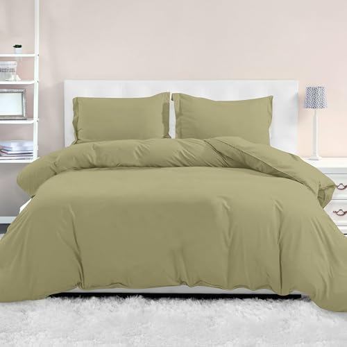 Mocassi Luxury Cal King Size 3-Piece Duvet Cover Set -1800 Premium