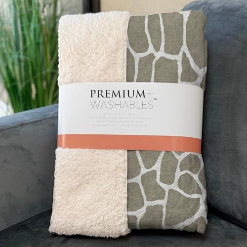 Addison Rugs ASB45 Taupe 50" x 70" Oversized Sherpa Throw Blanket