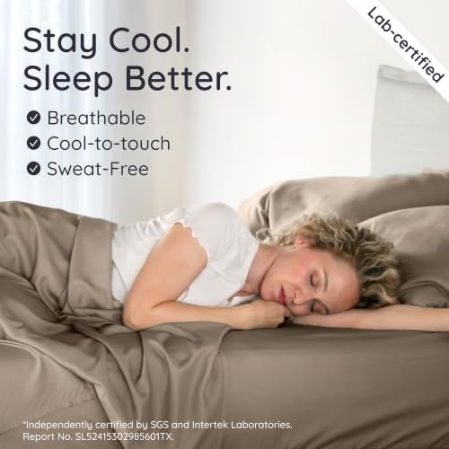 Bambaw 100% Viscose Derived from Bamboo Fitted Sheets Queen Size