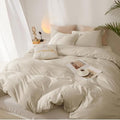 Beige Duvet Cover Queen Size, Ultra Soft 3 Piece Bedding Duvet Cover