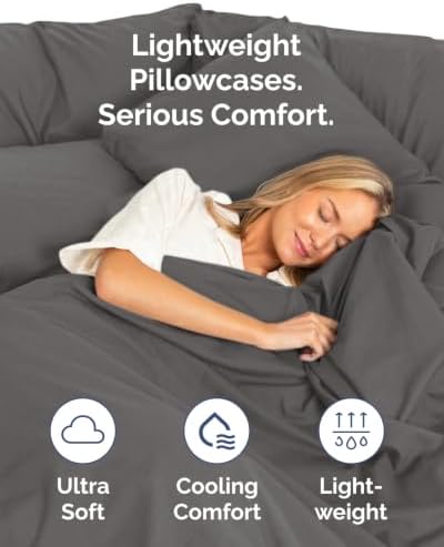 Standard Pillow Cases - 6 Pack Pillowcase Covers - 20" x 26"