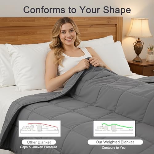 Smart Queen Weighted Blanket for Adults,Soft Heavy Blanket Machine