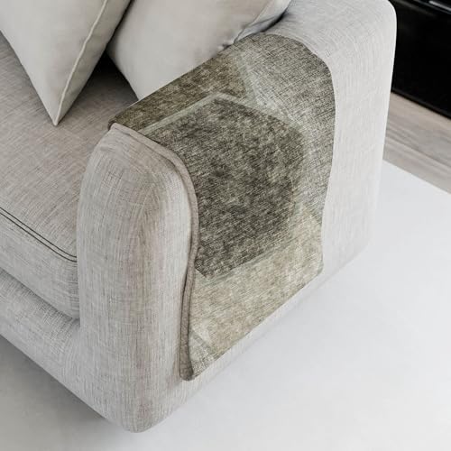 Addison Rugs ASB679 Taupe 50" x 70" Oversized Sherpa Throw Blanket
