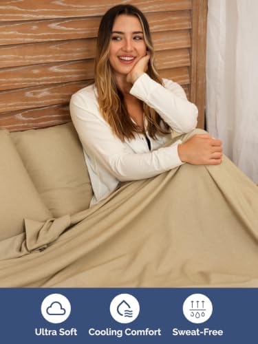 Extra Deep Pocket Full Sheet Set - Breathable & Cooling - Heathered